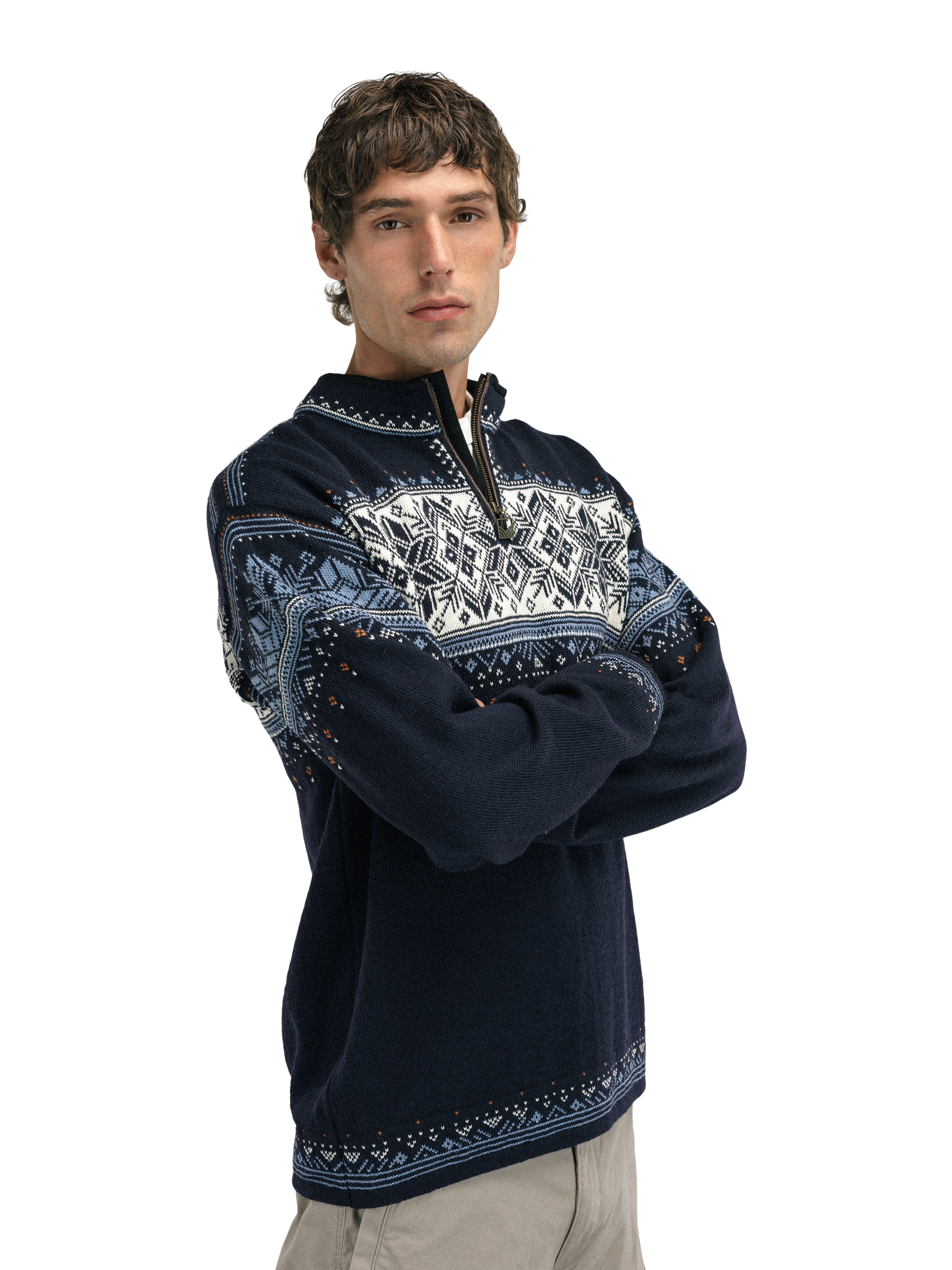 Blyfjell Knit Sweater Men Navy Dale of Norway Dale of Norway