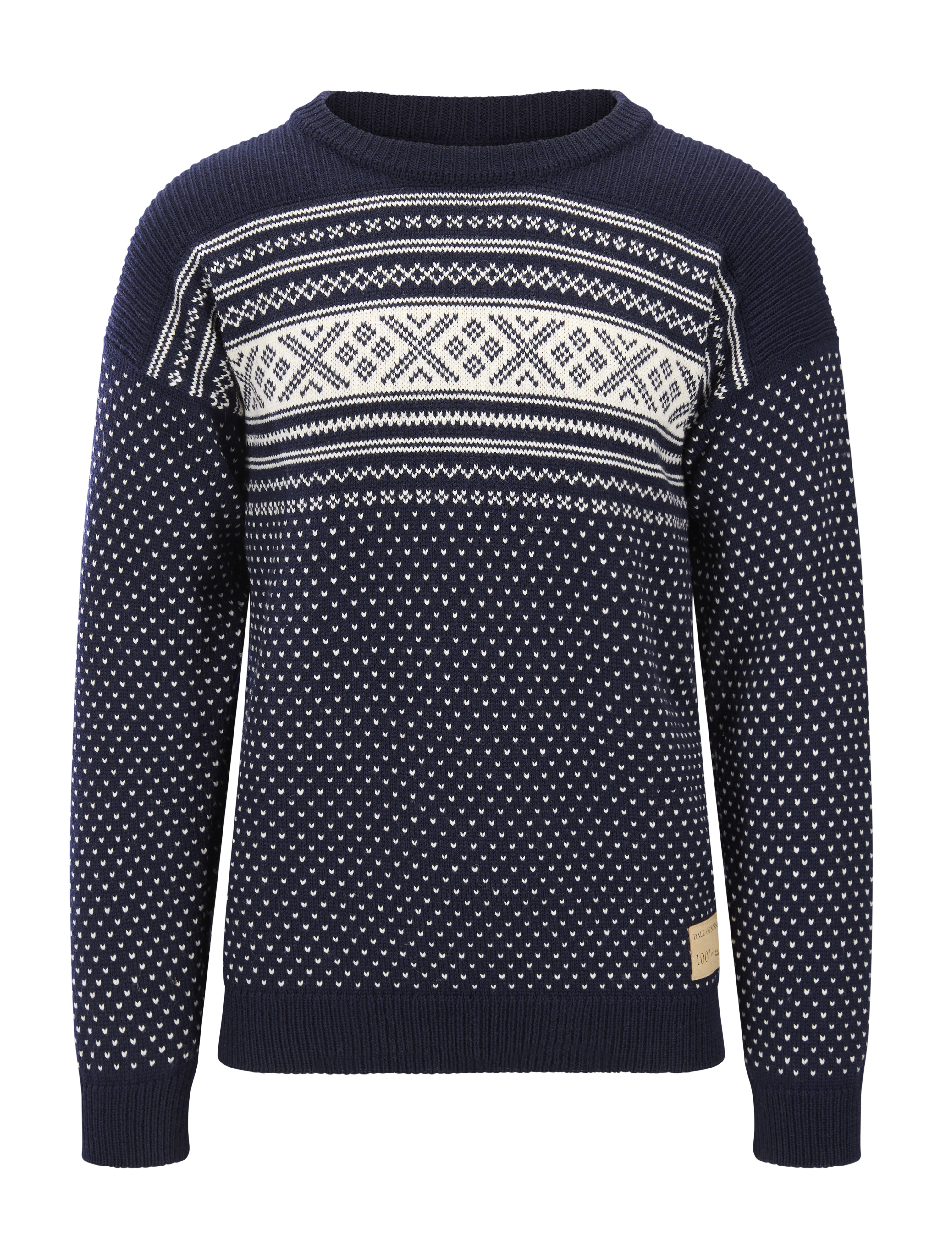 Valløy men’s wool sweater Navy Offwhite
