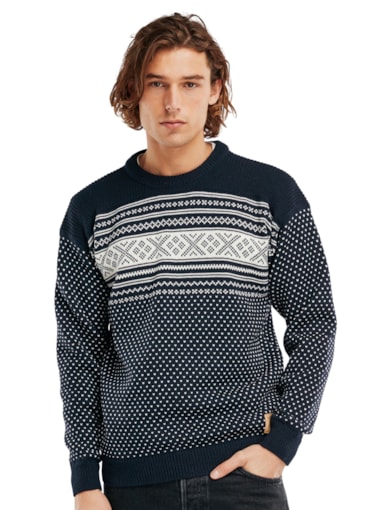 Valloy sweater - Men - Navy/Offwhite - Dale of Norway - Dale of Norway