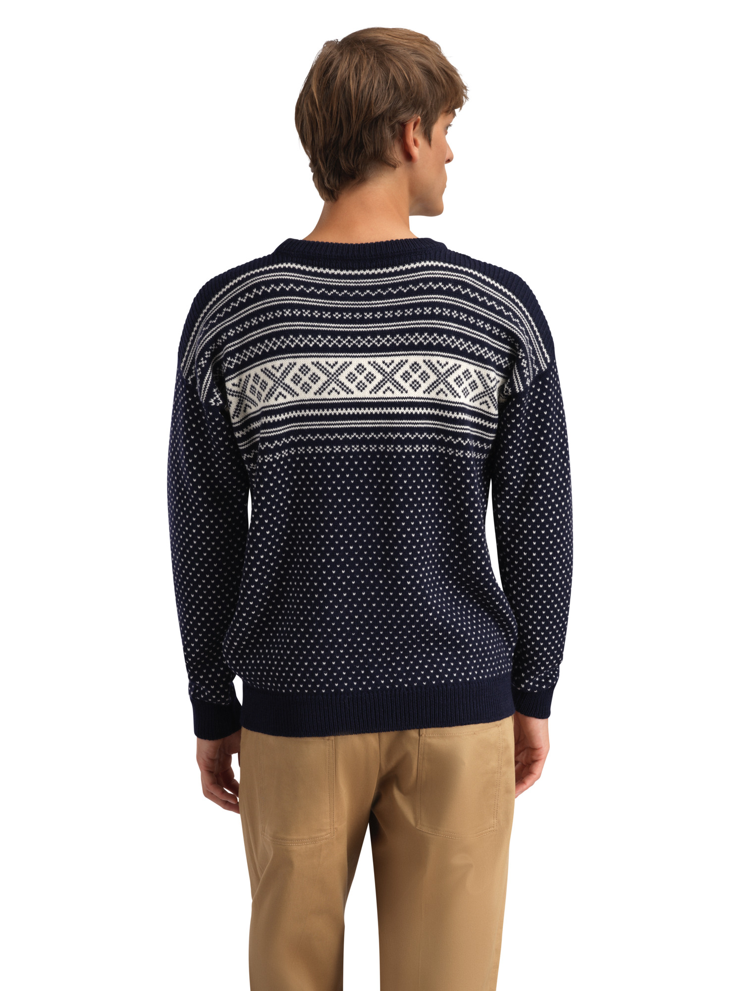 Valløy men’s wool sweater Navy Offwhite