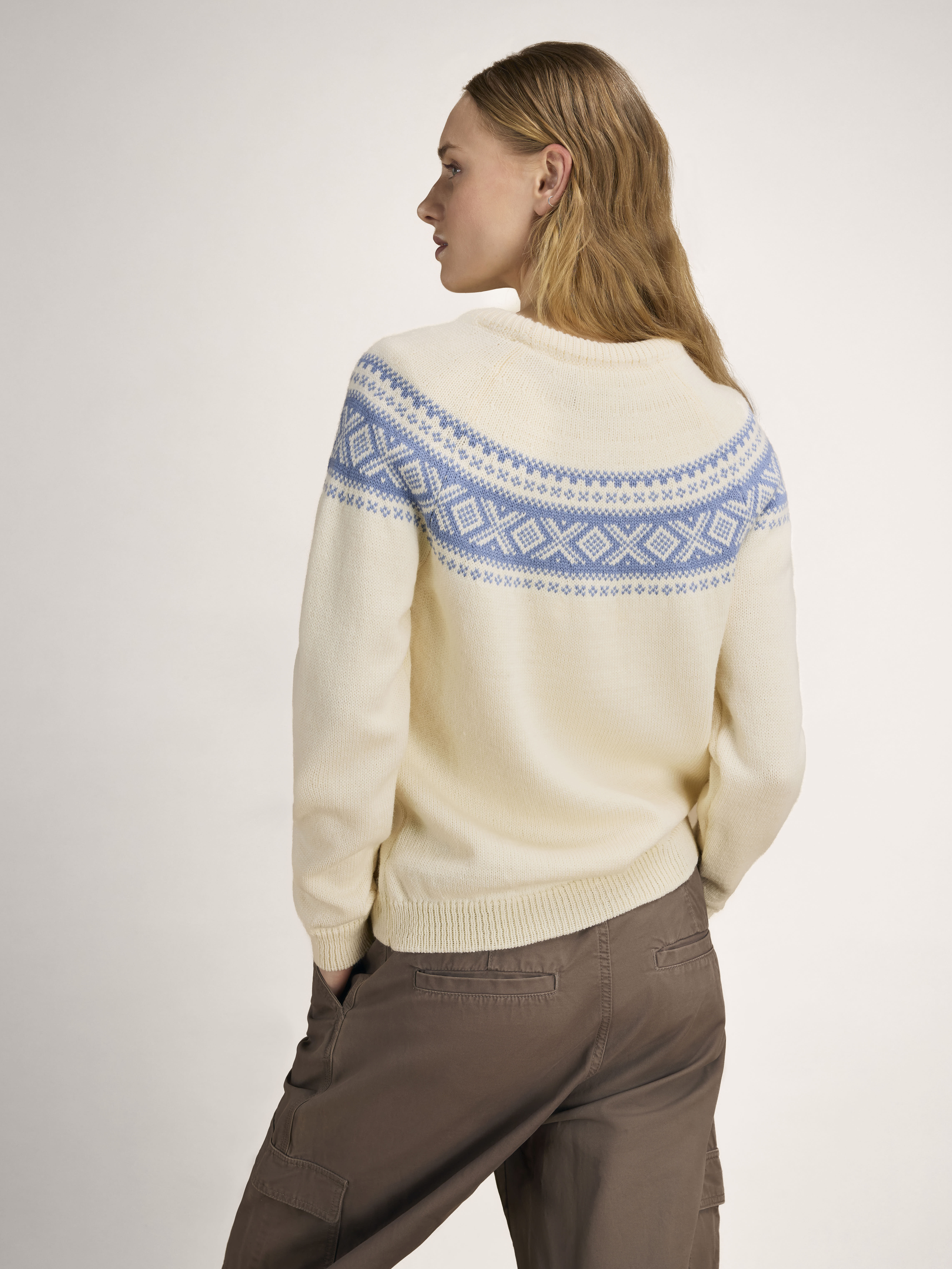 Vågsøy women’s wool sweater  white