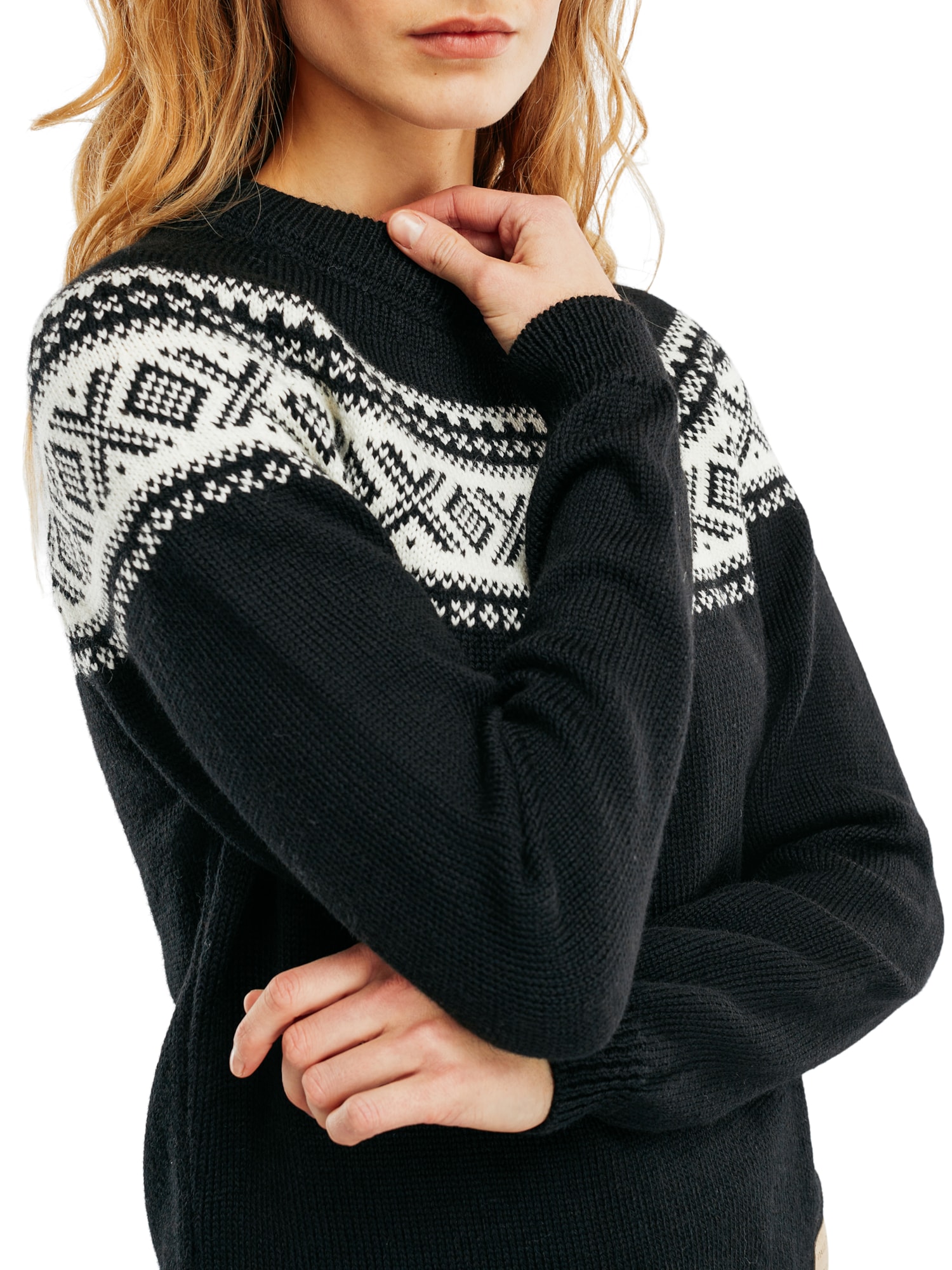 Shop Women pure wool sweater plain heavy black at Woollen Wear