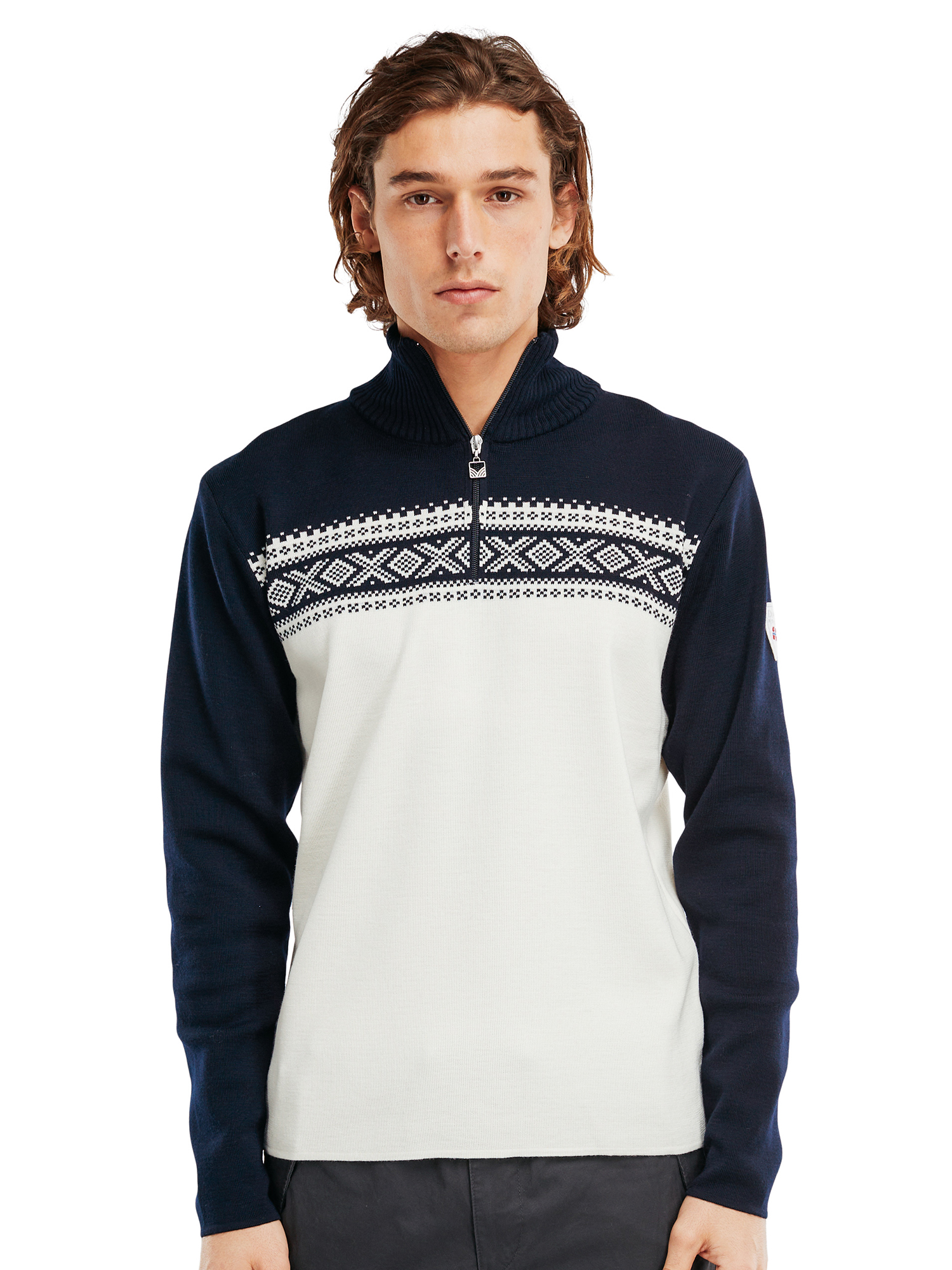 Dalestølen sweater - Men - Offwhite/Navy - Dale of Norway - Dale