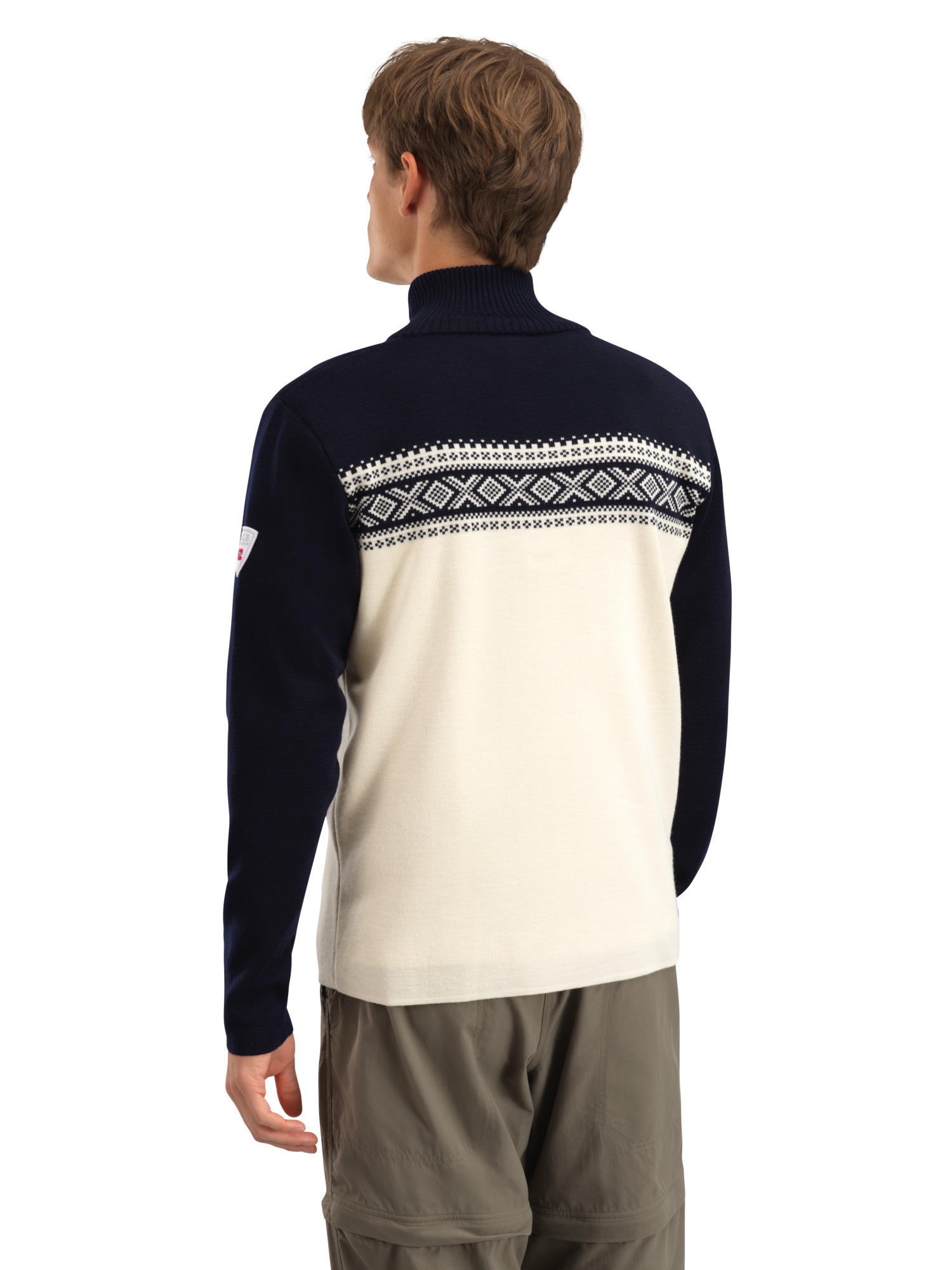 Dalestølen men’s merino wool sweater Offwhite Navy