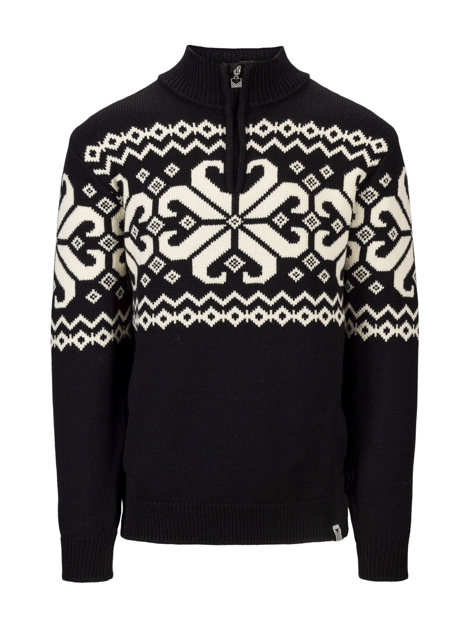 Falkeberg Masc Sweater Black Offwhite - Dale of Norway