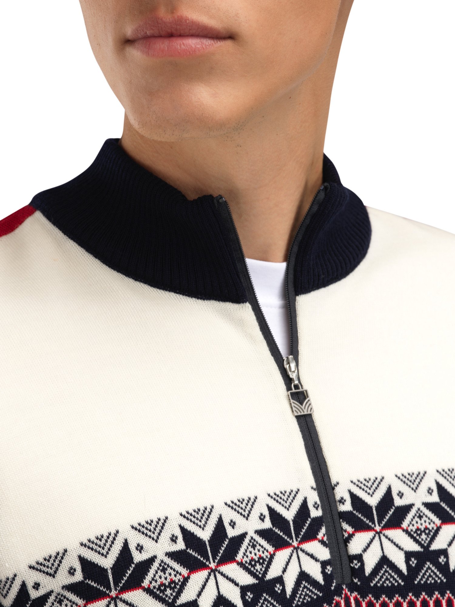 Liberg men's sweater Navy Offwhite Raspberry