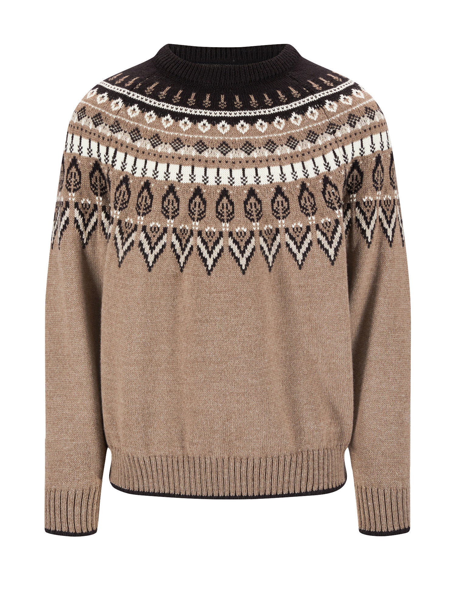 Sula Men's sweater Coffee Sand Offwhite