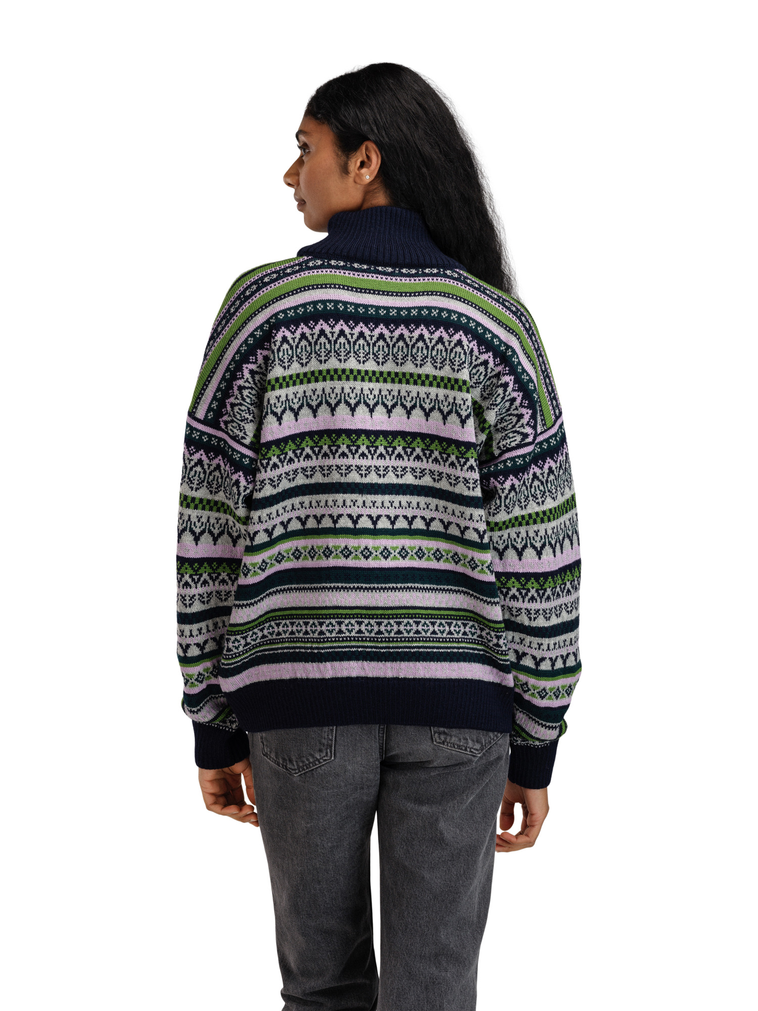 Utsira Women's Sweater Marine Pinegreen Lightcharcoal