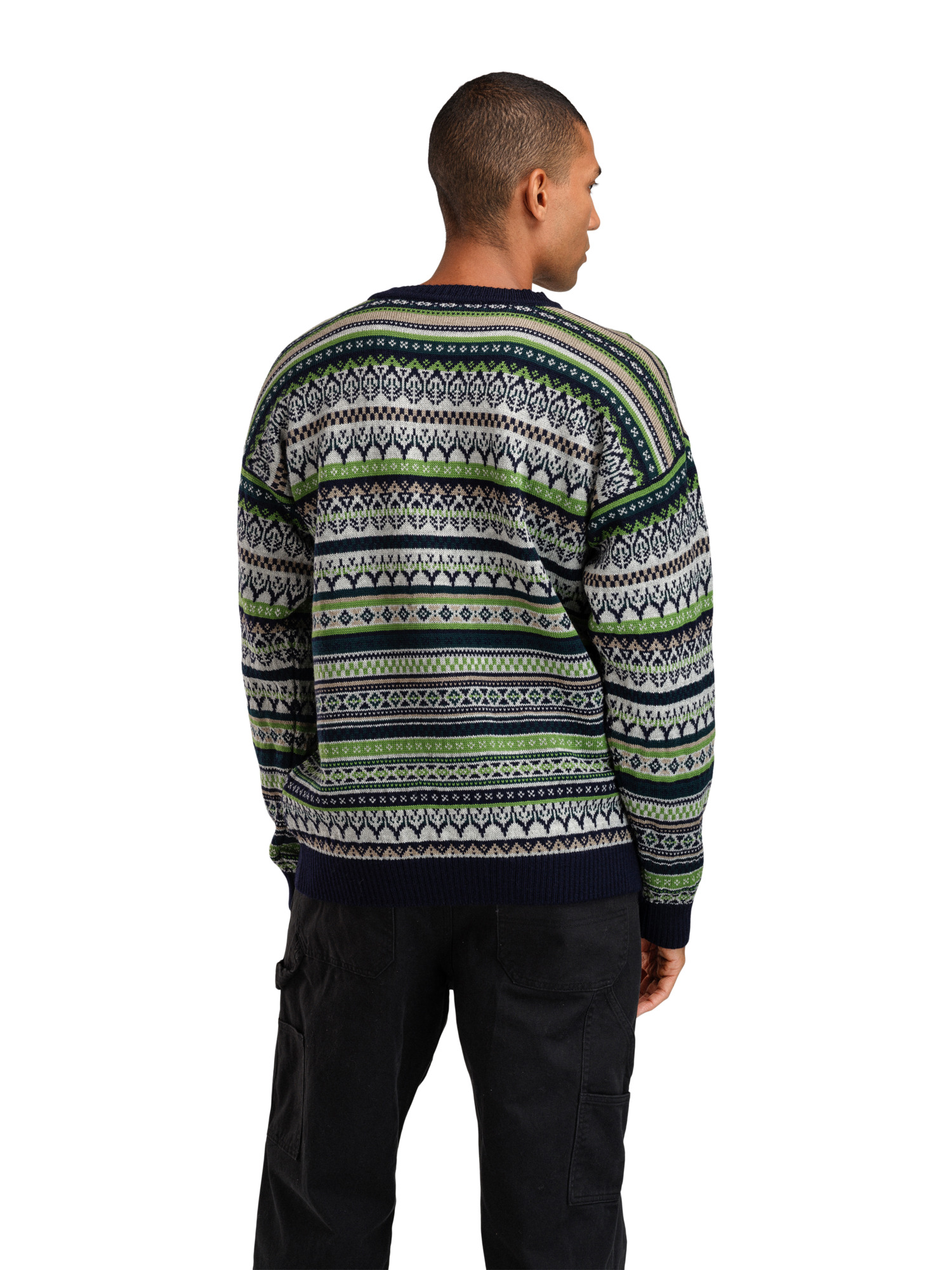 Utsira Men's Sweater Marine Pinegreen Lightcharcoal