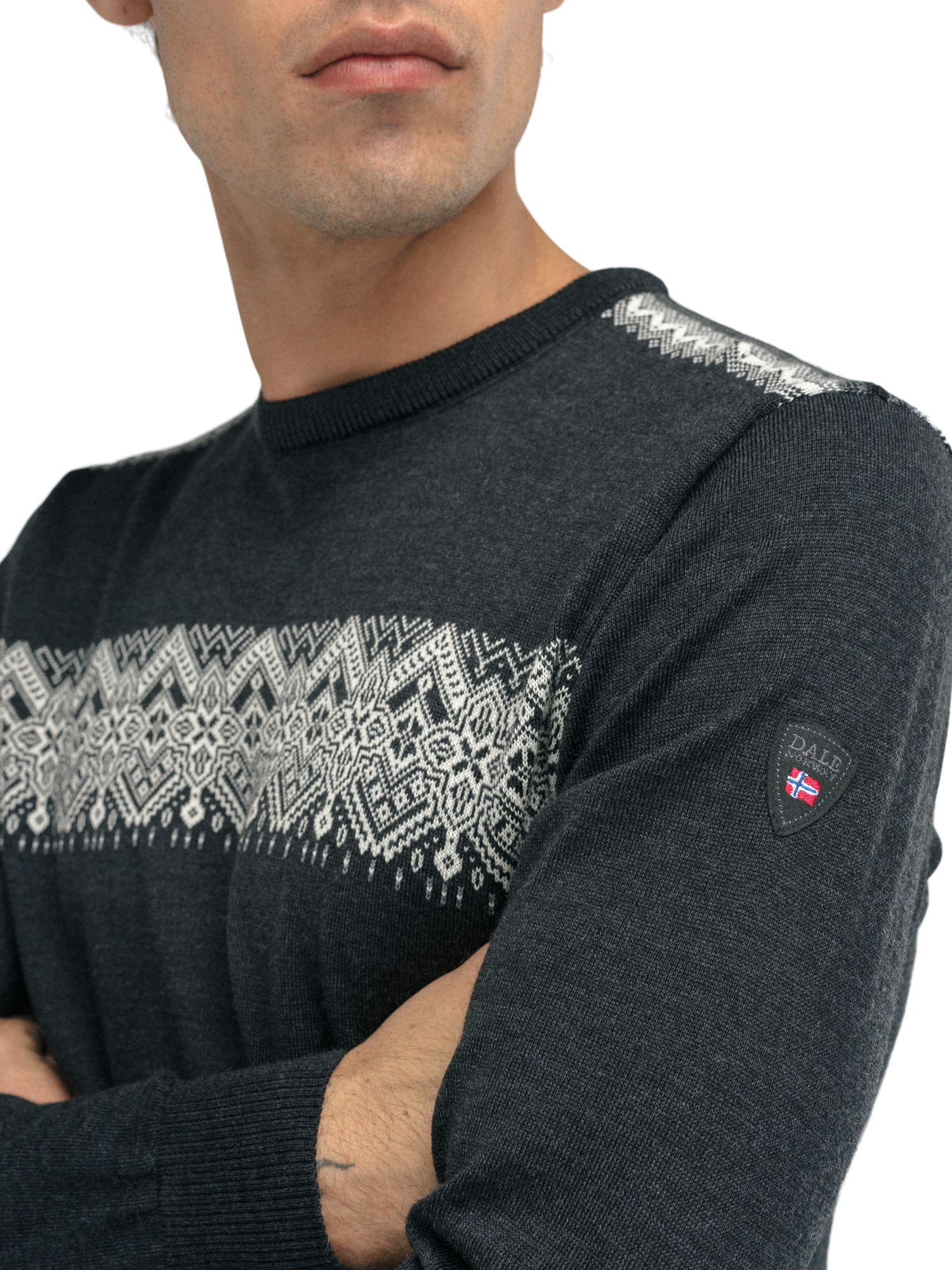 Stenberg Men's Sweater Dark Charcoal Offwhite