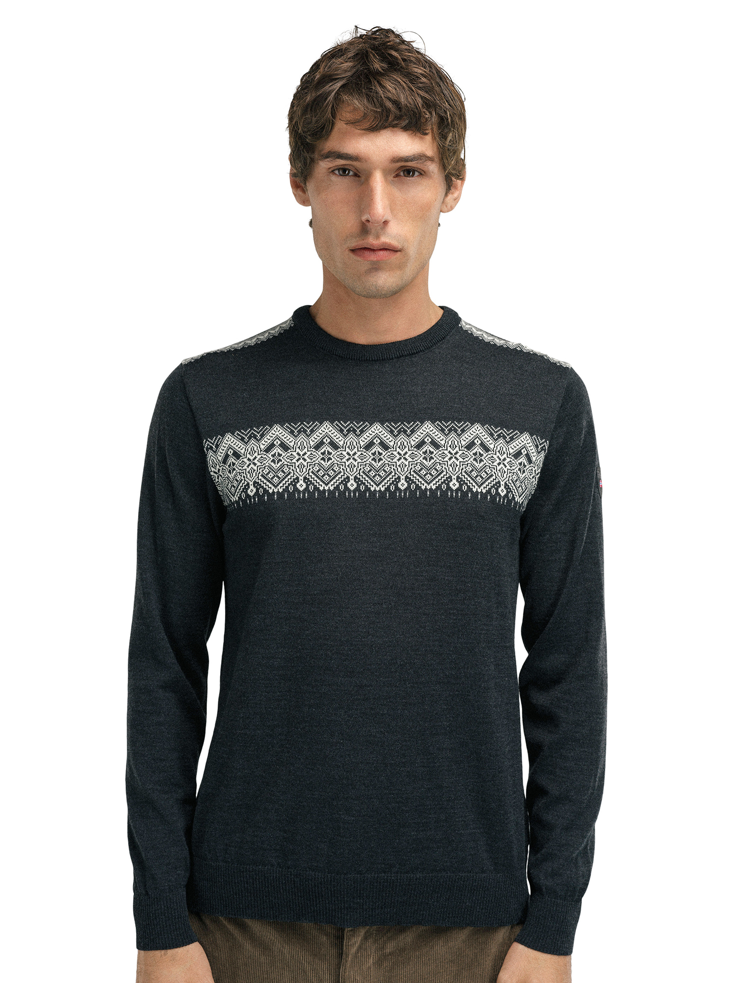 Stenberg Men's Sweater Dark Charcoal Offwhite