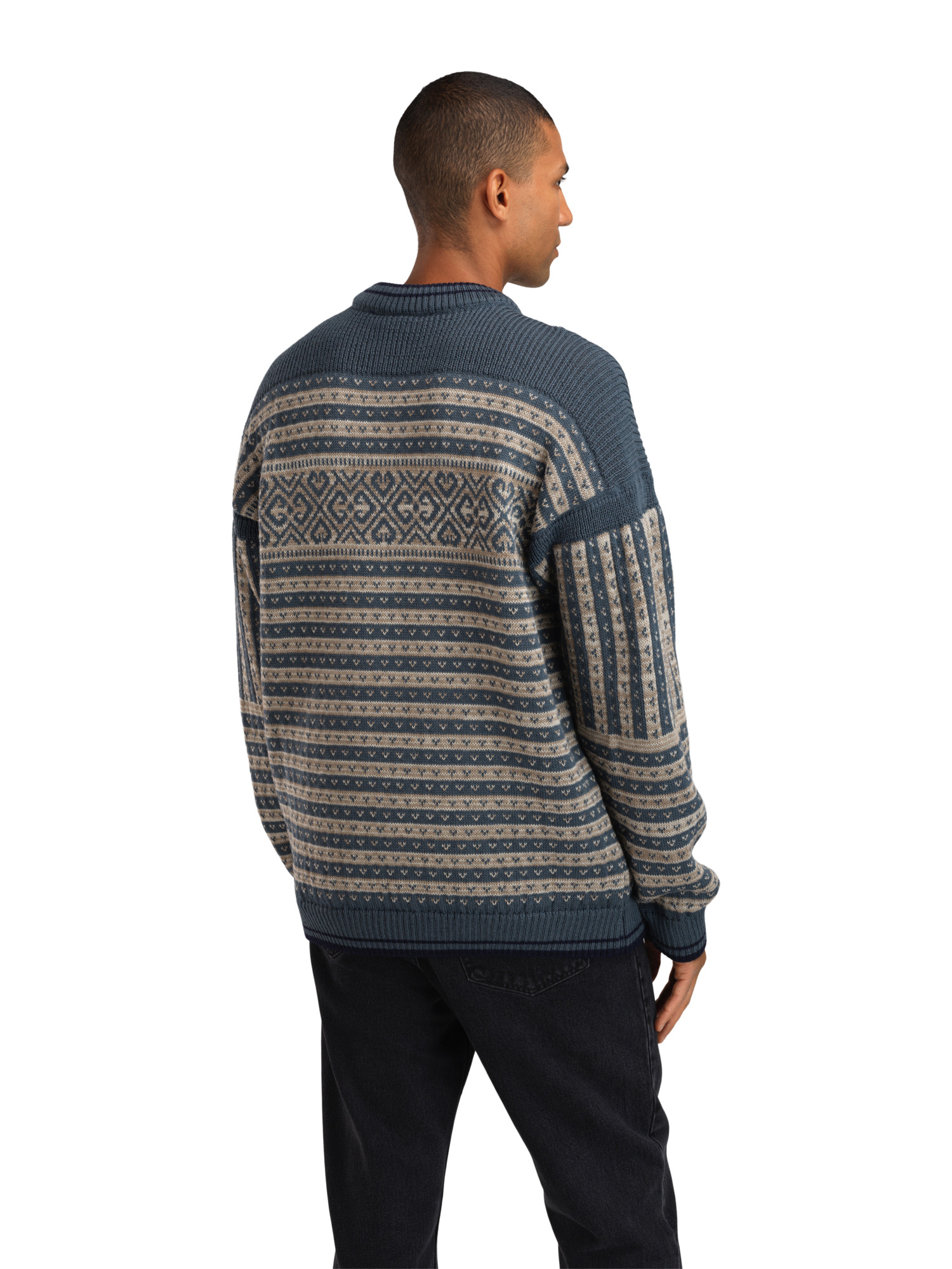 Ramberg Men's Sweater Steel Marine Montainstone Sand