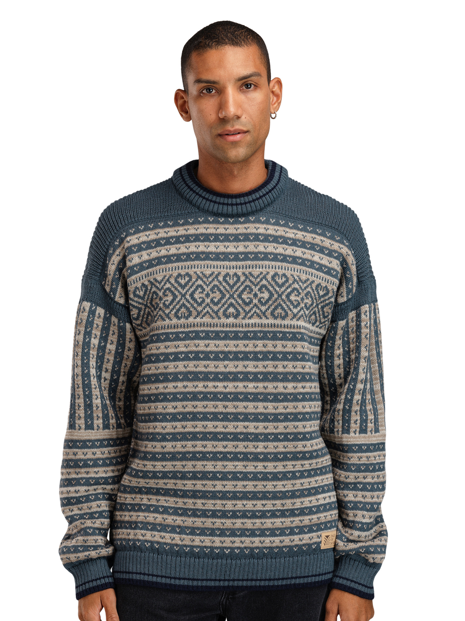 Ramberg Men's Sweater Steel Marine Montainstone Sand