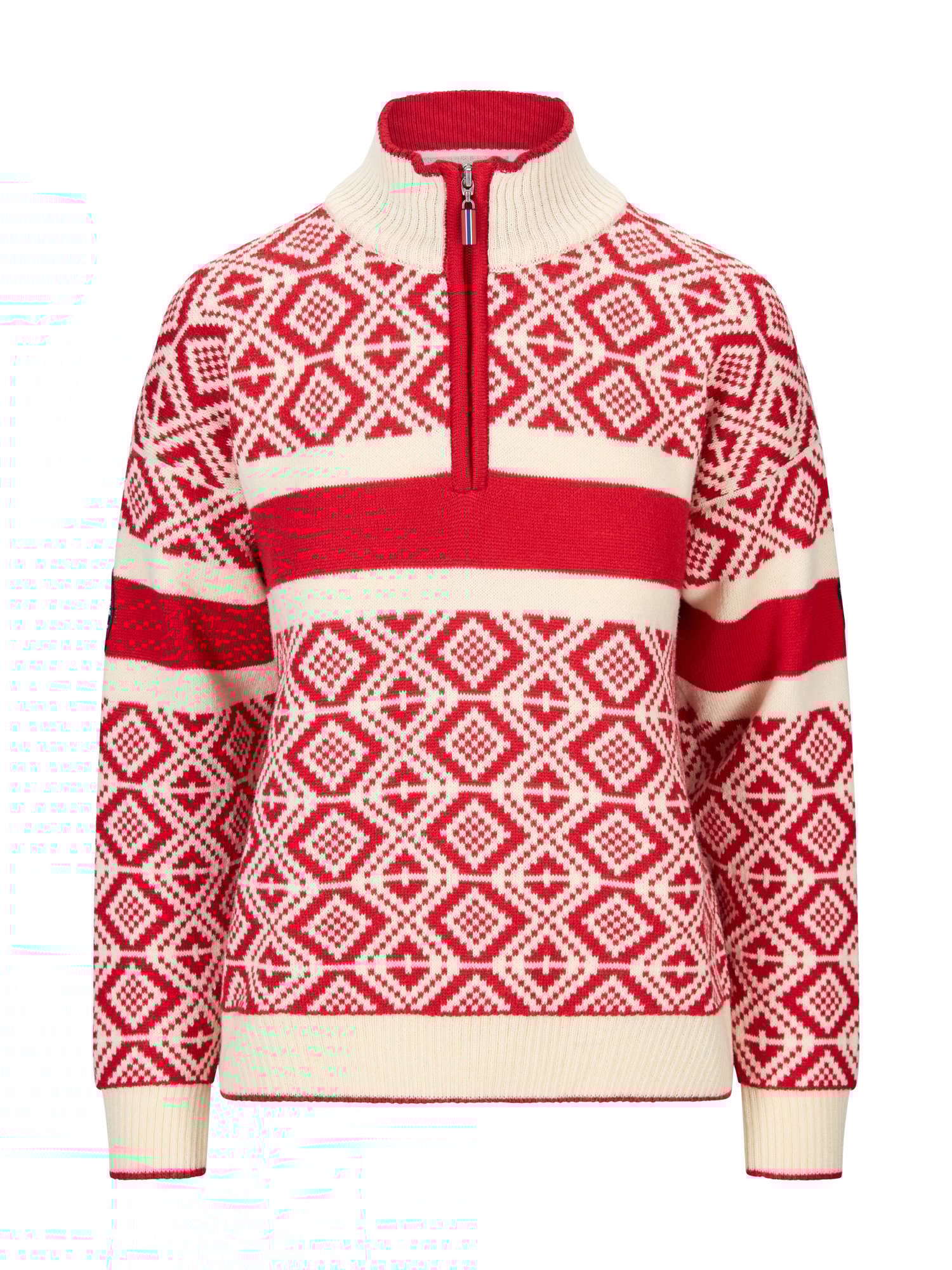 Team Norway Cortina Women’s Ski Sweater Raspberry Offwhite