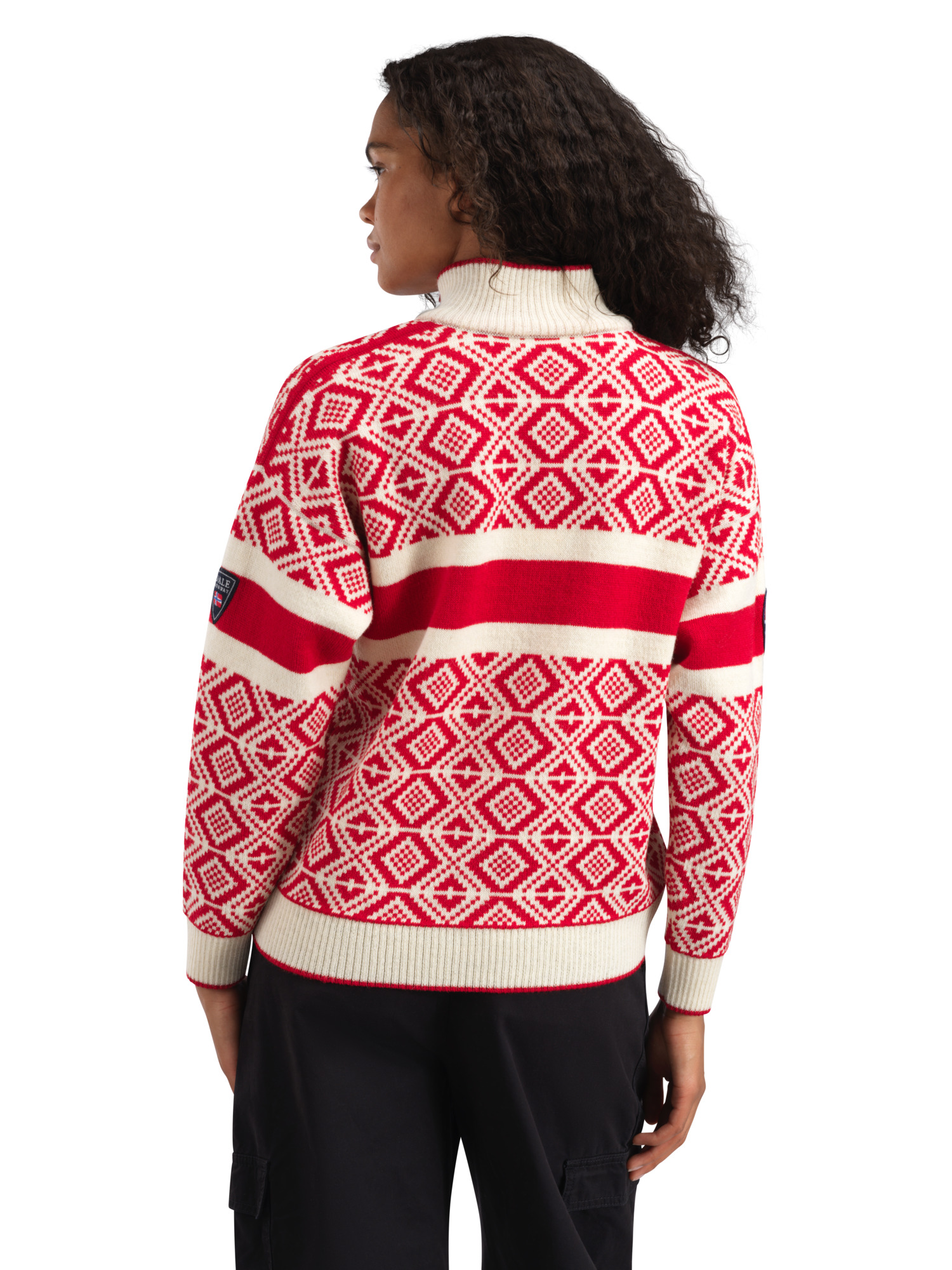 Team Norway Cortina Women’s Ski Sweater Raspberry Offwhite