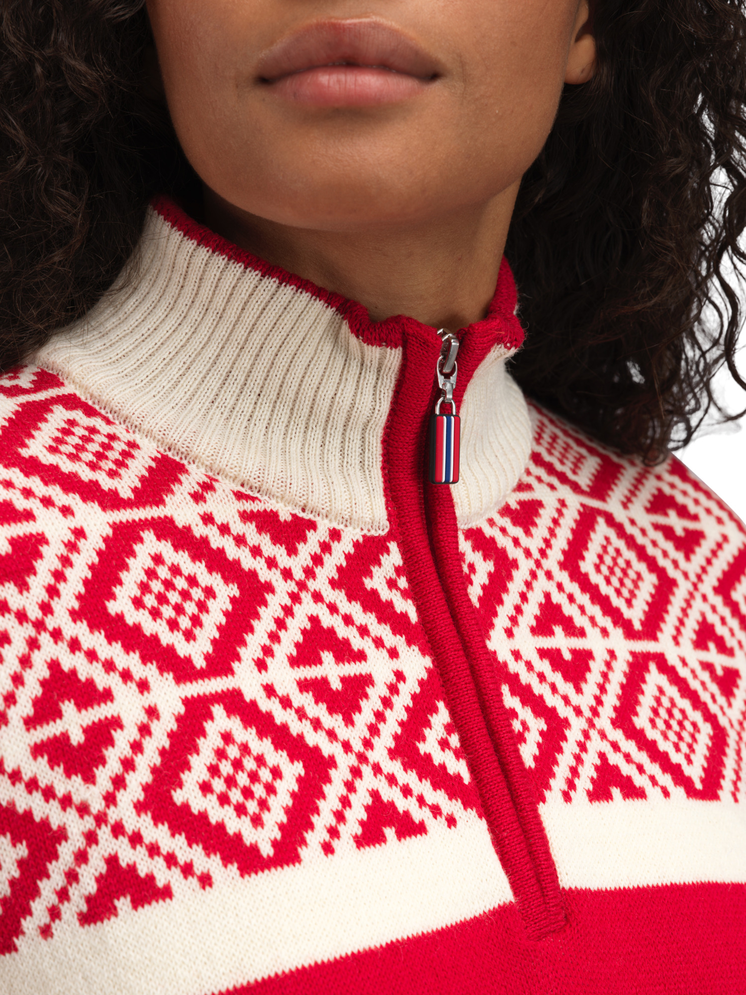 Team Norway Cortina Women’s Ski Sweater Raspberry Offwhite