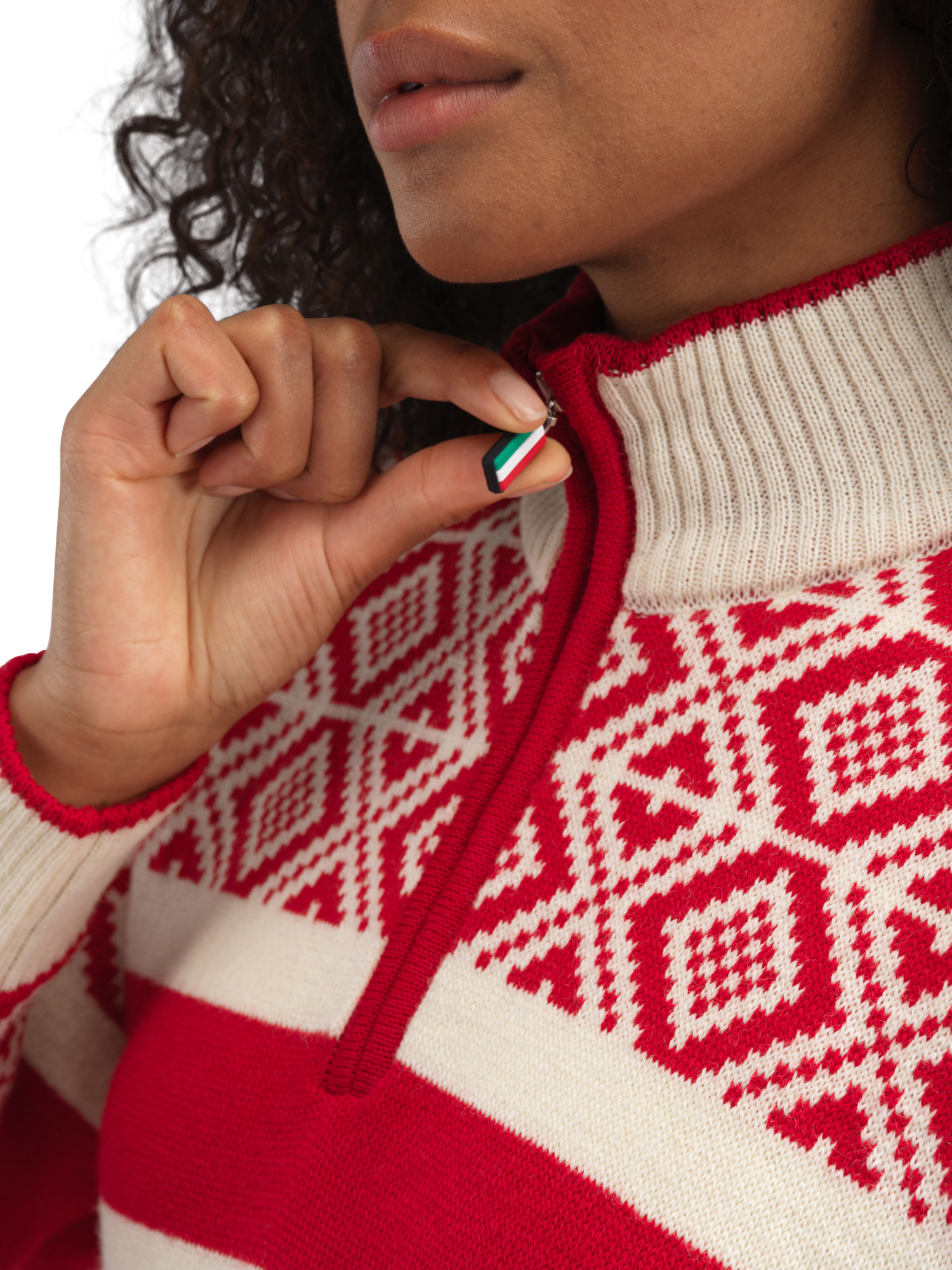 Team Norway Cortina Women’s Ski Sweater Raspberry Offwhite