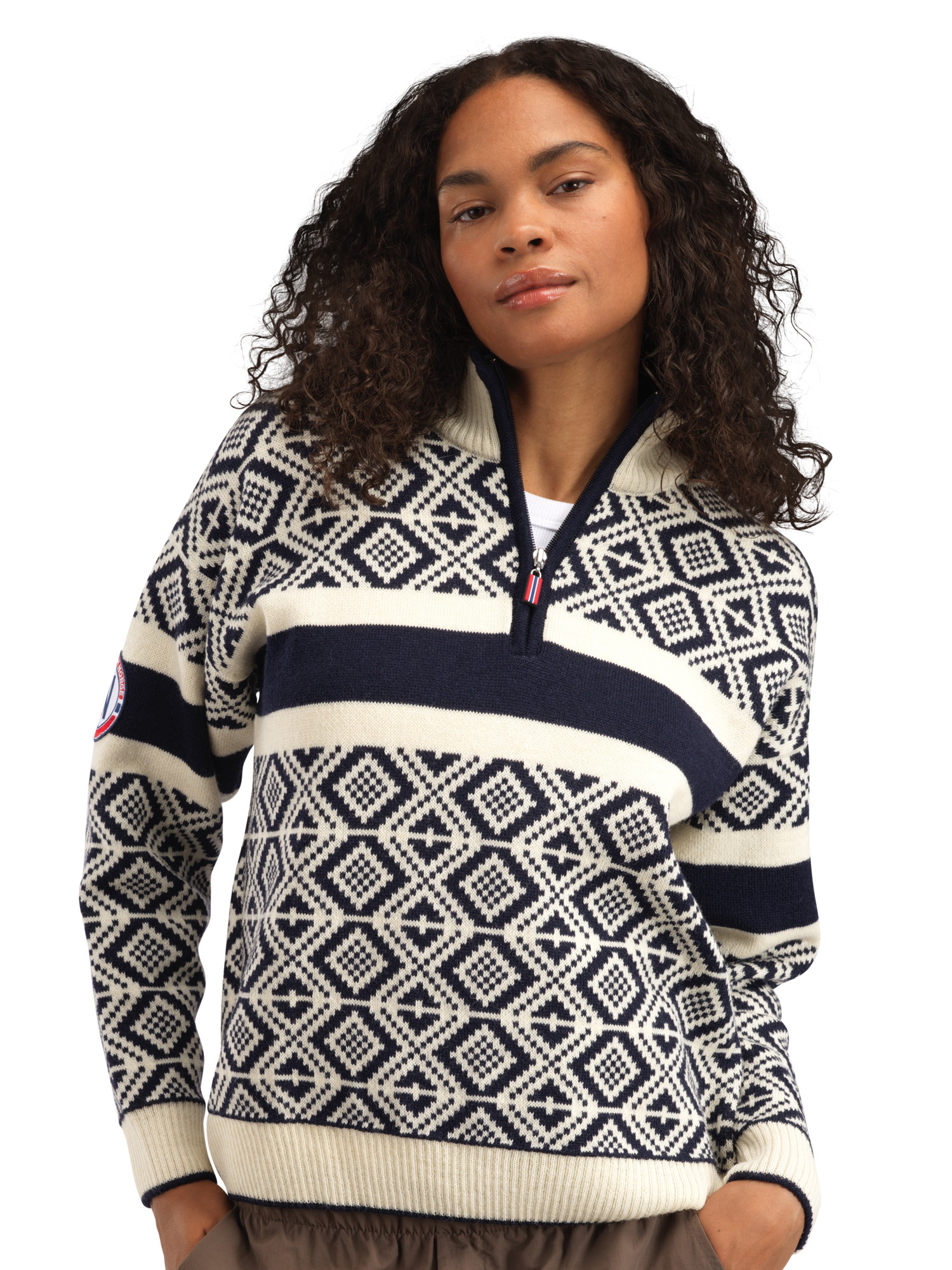Team Norway Cortina Women’s Ski Sweater Navy Offwhite