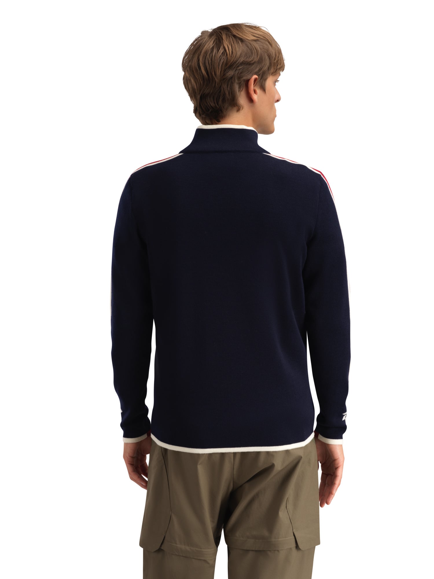 Nåle Men's Sweater - Merino Wool Marine Offwhite
