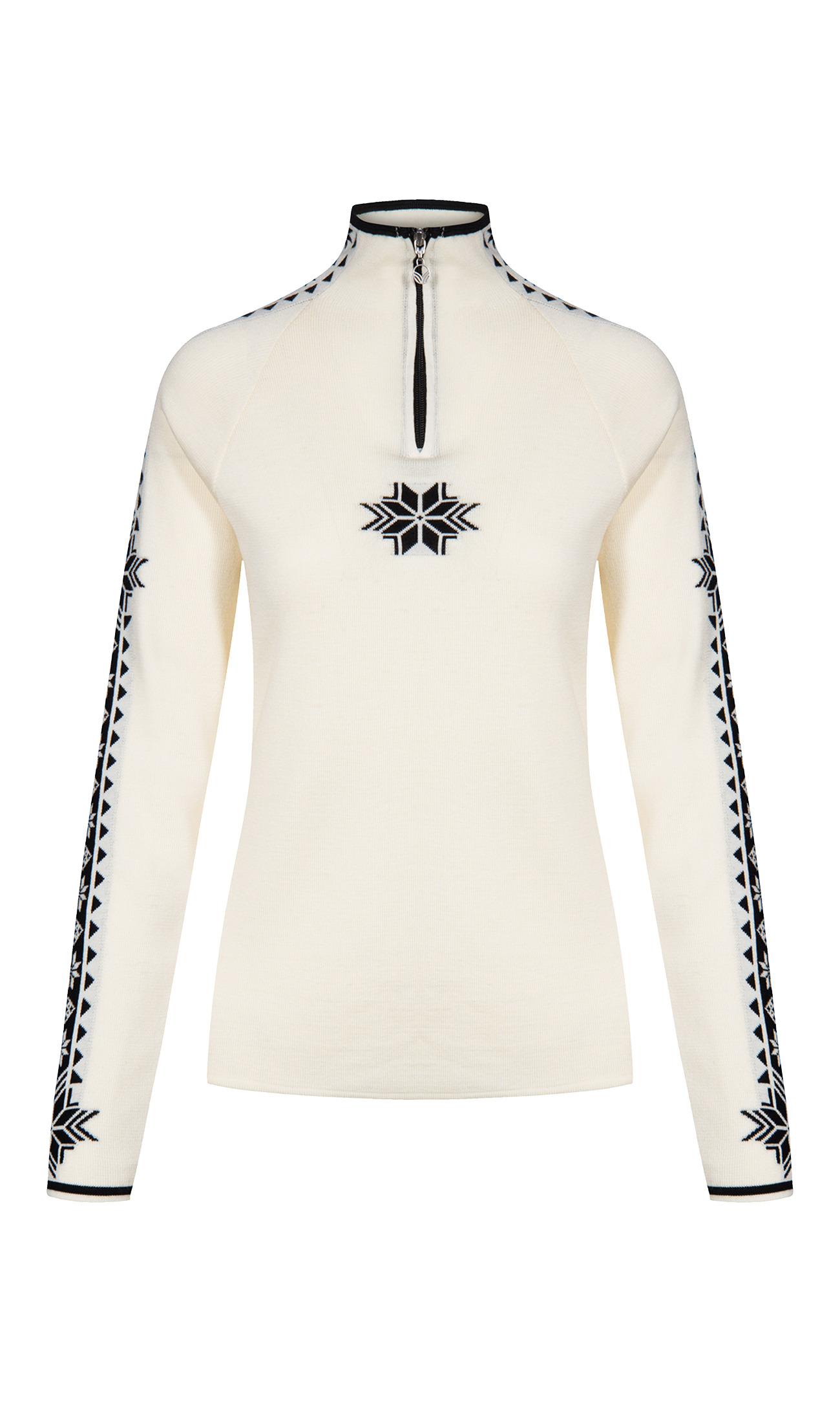 Geilo Women’s Sweater - Merino Wool Offwhite Black