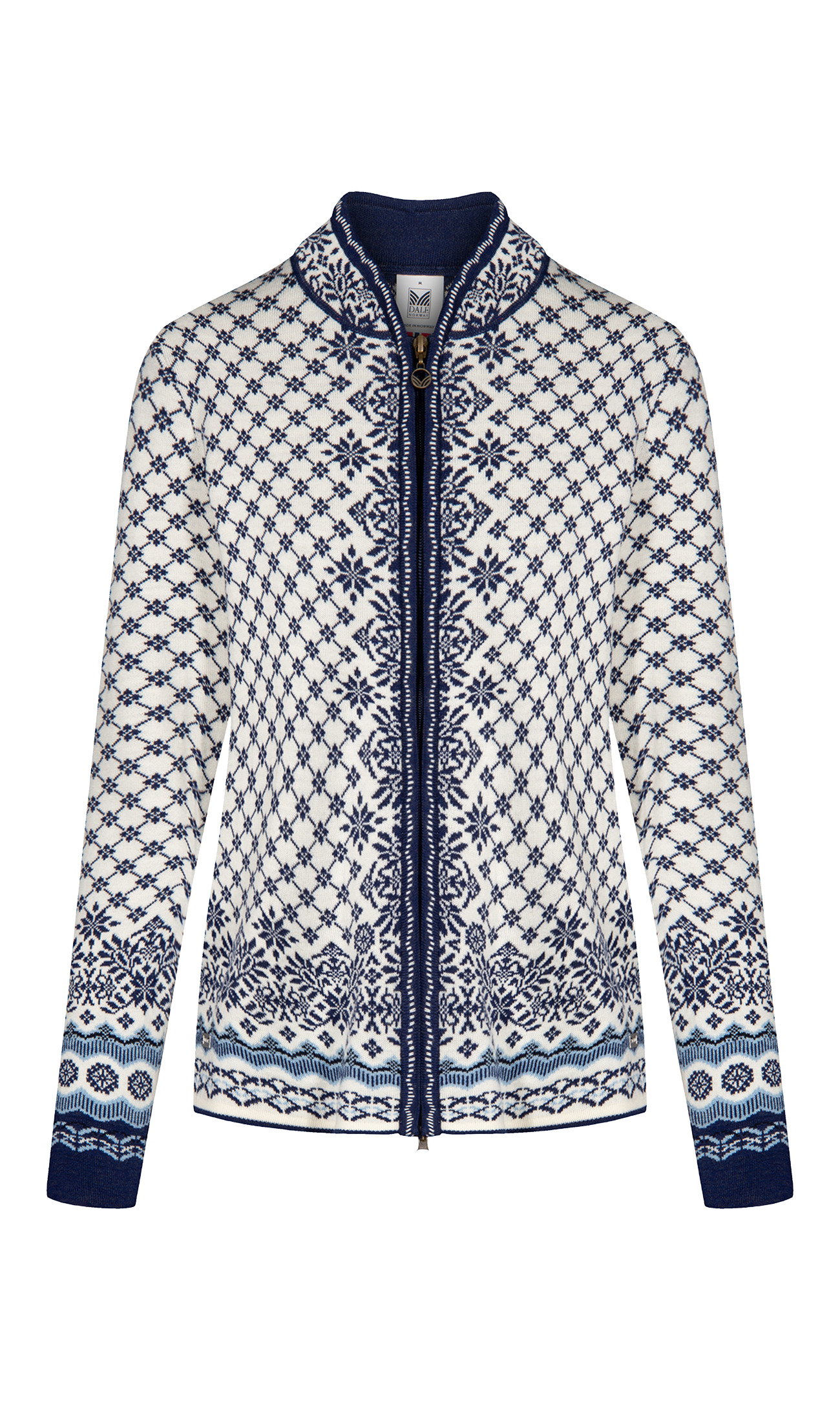 Solfrid Women’s Jacket - Merino Wool Offwhite Electricstorm Navy