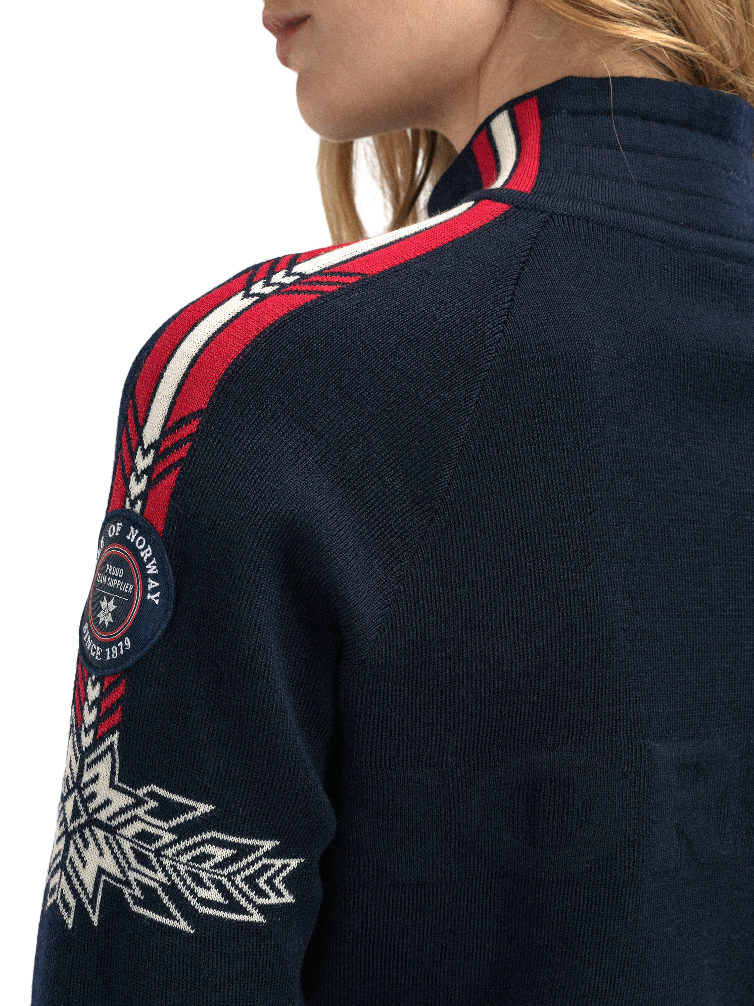 Spirit feminine jacket Navy OffWhite Raspberry Dale of Norway