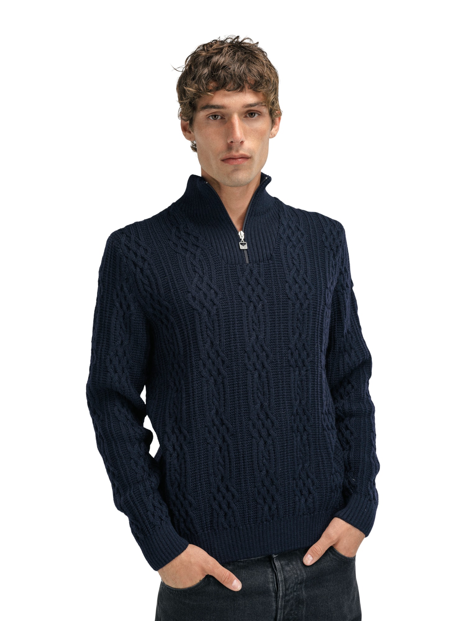 Hoven Knit Sweater - Men - Navy - Dale of Norway - Dale of Norway