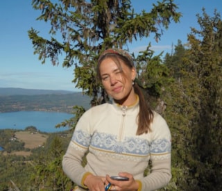 Moritz sweater worn by the female influencer Oda Kristine Sørebø