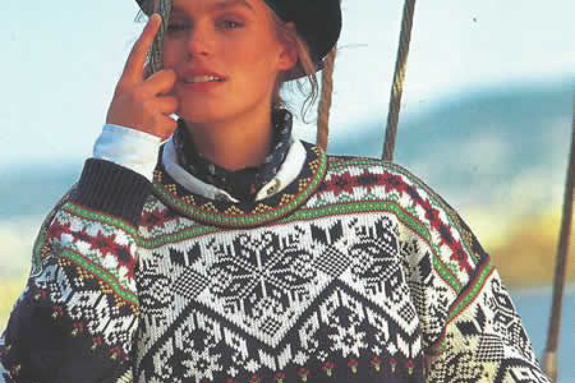 Blond female model wearing Summer Olympics. 1992 - Barcelona, Spain. 