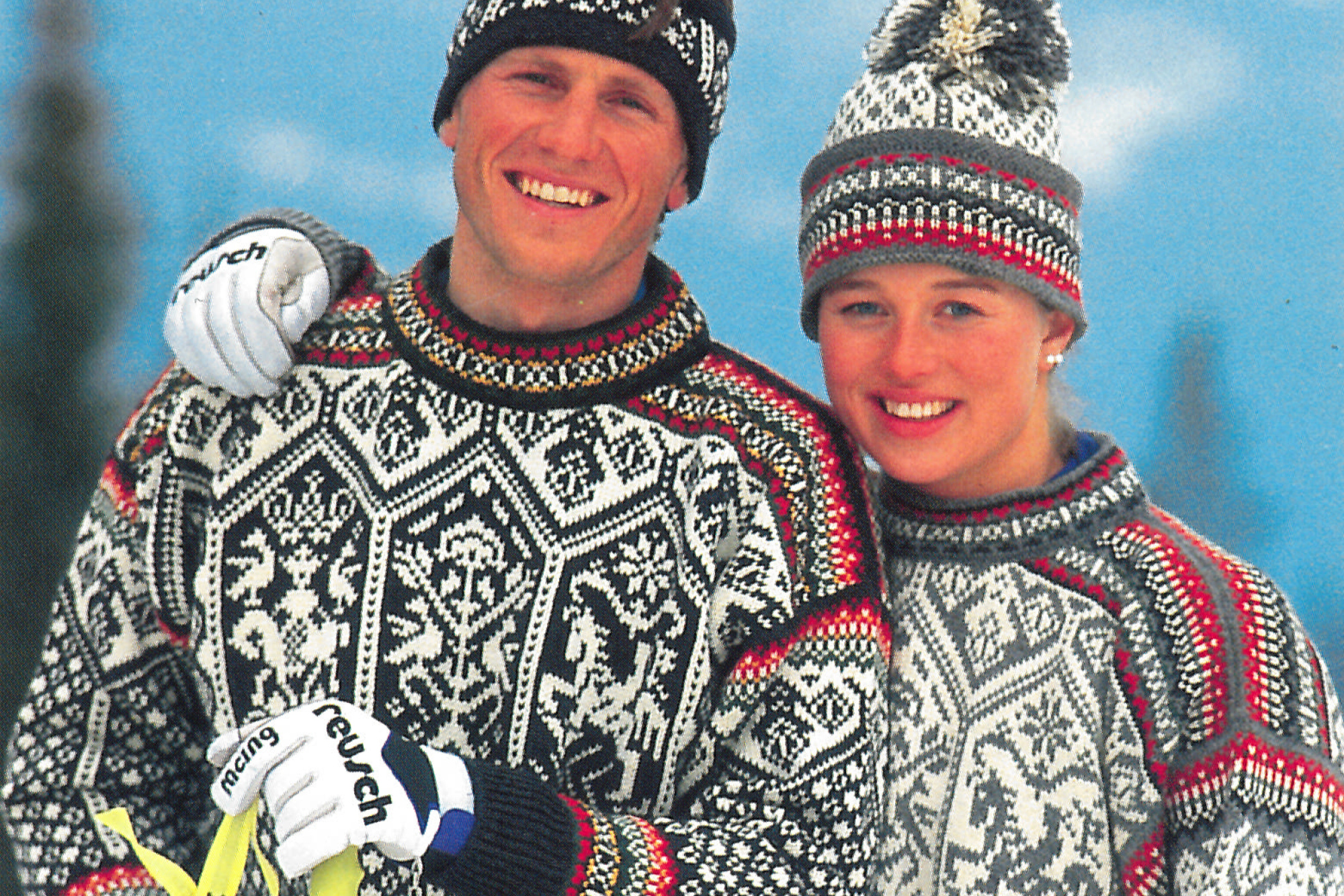 1994  Winter Olympics - Lillehammer, Norway. Models wearing the famous Olympic Sweater