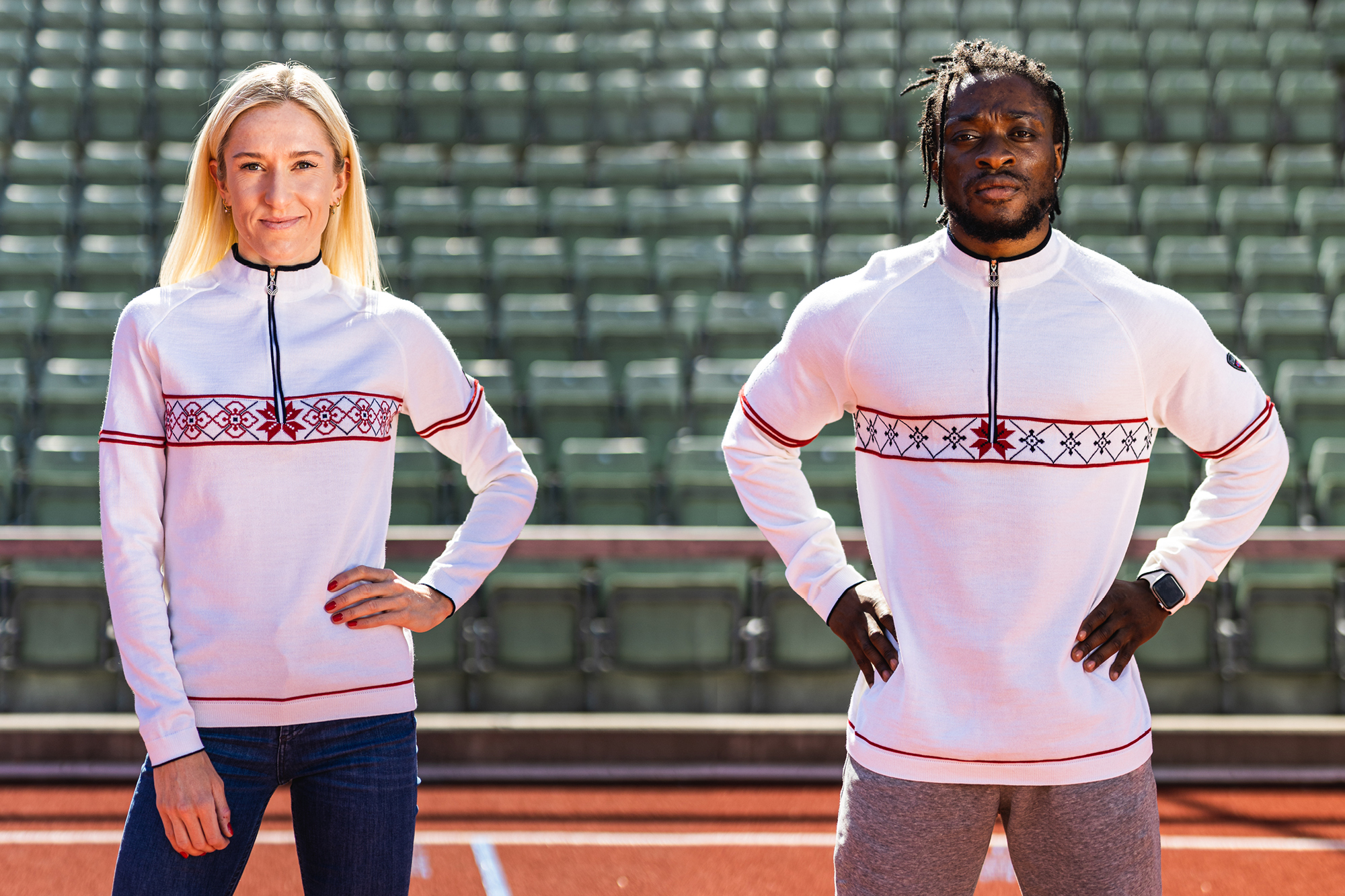 2020/2021  Summer Olympics - Tokyo, Japan. Norwegian athletes wearing the olympic sweaters from Dale of Norway